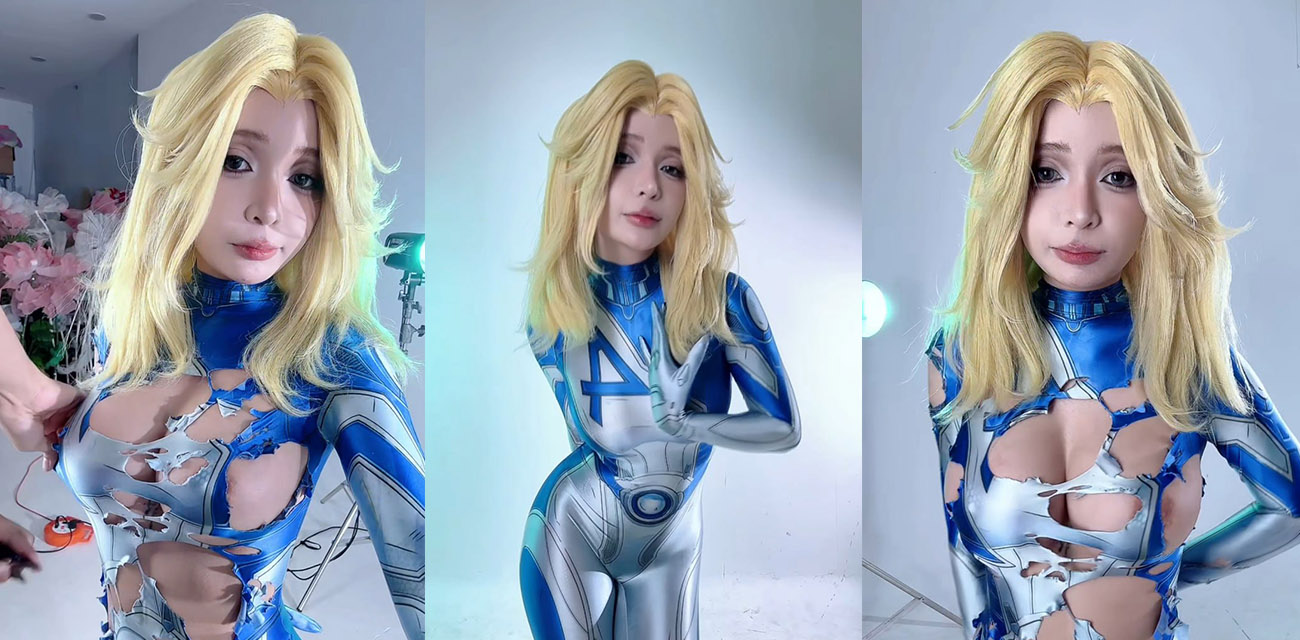 越南顶级网黄【UmekoJ】隐形女COS写真，巨乳翘臀勾勒火辣曲线露脸露点展现淫靡气息